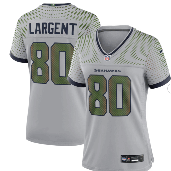 Steve Largent Seattle Seahawks Nike Women's 2025 Rivalries Collection Retired Game Jersey - Wolf Gray