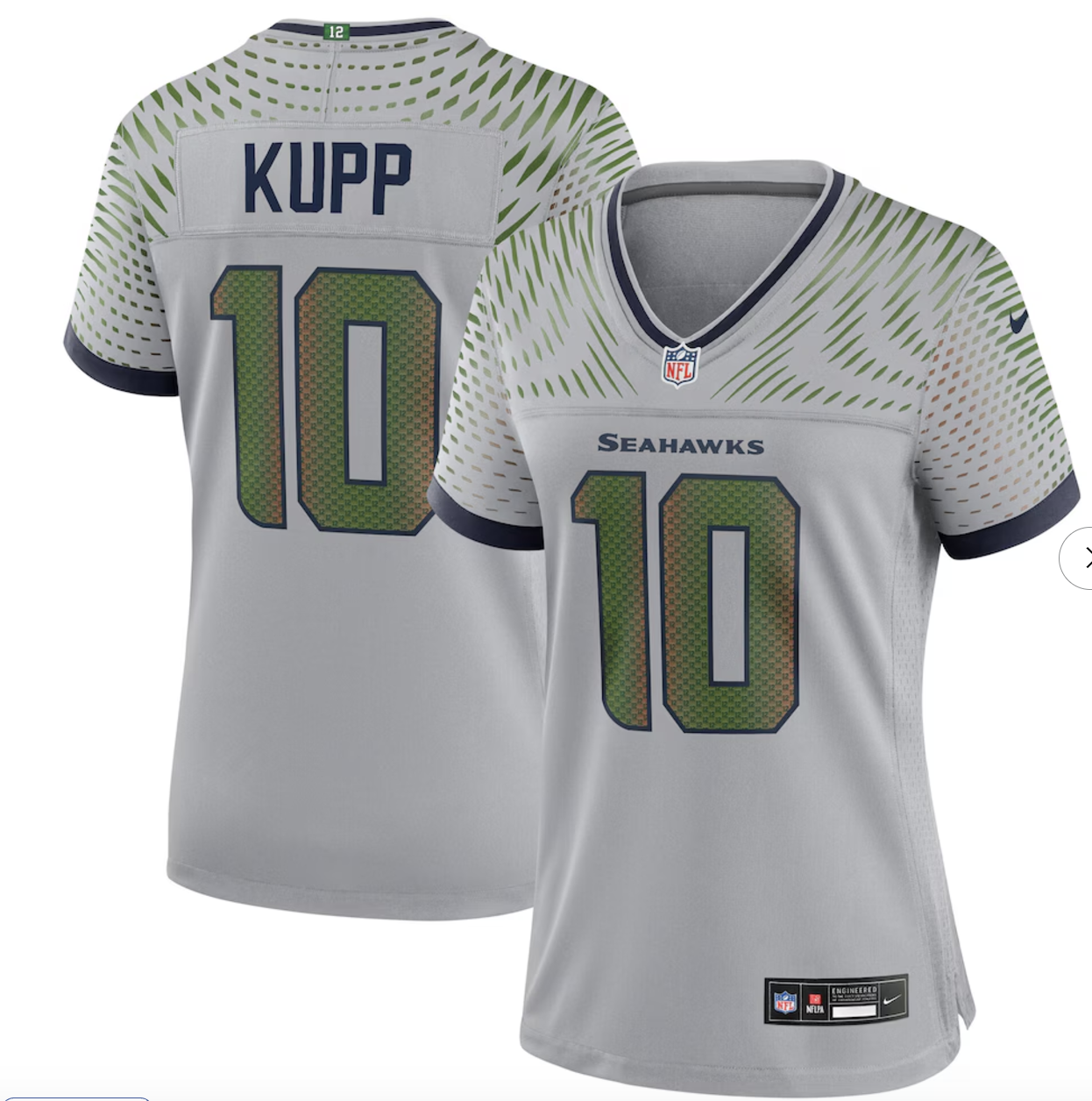 Cooper Kupp Seattle Seahawks Nike Women's 2025 Rivalries Collection Game Jersey - Wolf Gray