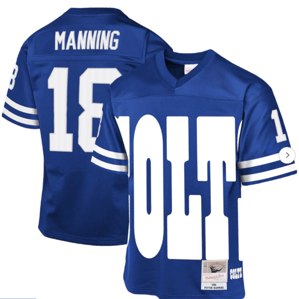 Peyton Manning Indianapolis Colts Mitchell & Ness Youth 1998 Throwback Fashion Jersey - Royal
