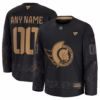 Ottawa Senators Fanatics 2024 Military Appreciation Custom Practice Jersey - Black