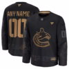 Vancouver Canucks Fanatics 2024 Military Appreciation Custom Practice Jersey - Black
