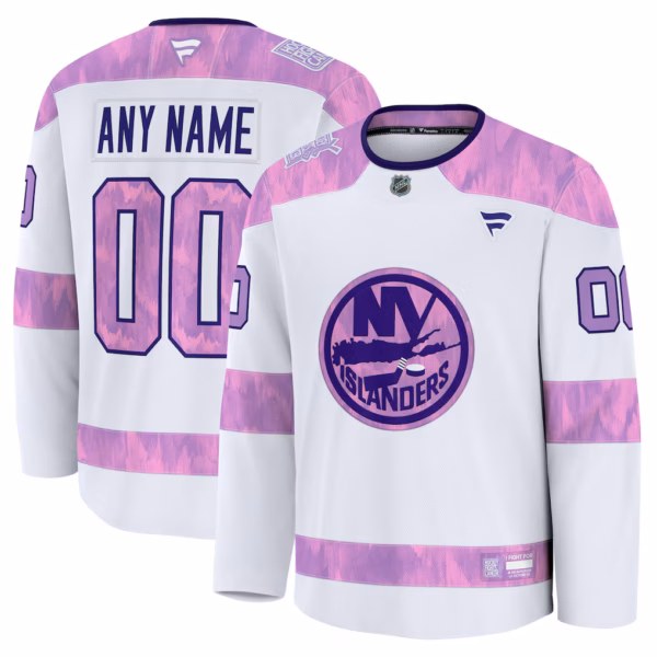 Anaheim Ducks Fanatics 2024 Hockey Fights Cancer Custom Practice Jersey - White