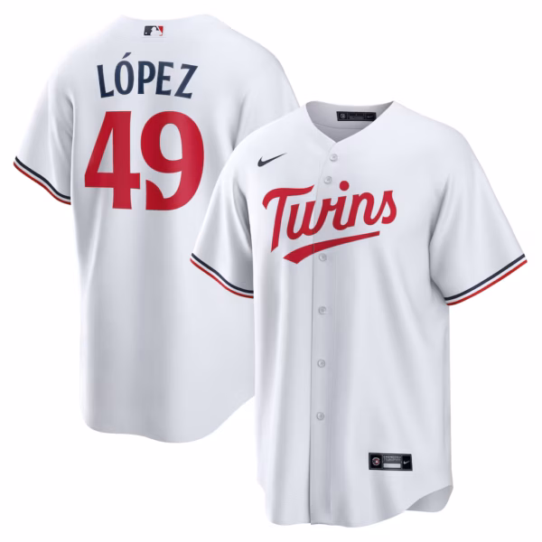 Pablo López Minnesota Twins Nike Home   Player Jersey - White