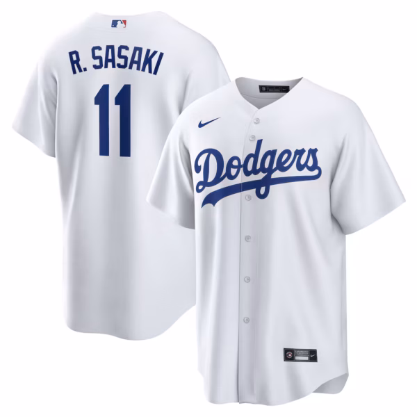 Rōki Sasaki Los Angeles Dodgers Nike Home  Jersey - White