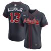 Ronald Acuña Jr. Atlanta Braves Nike Alternate Elite Jersey - Navy