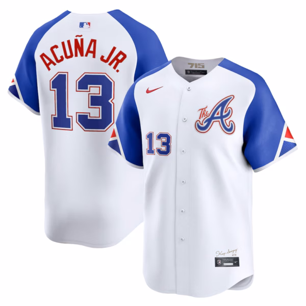 Ronald Acuña Jr. Atlanta Braves Nike City Connect Limited Jersey - White