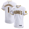 Tony Fernández San Diego Padres Nike Home Elite Sponsor Patch Player Jersey - White