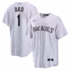 Colorado Rockies Nike #1 Dad Home  Jersey - White