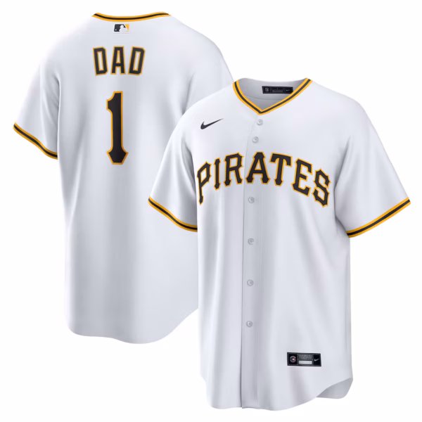 Pittsburgh Pirates Nike #1 Dad Home  Jersey - White
