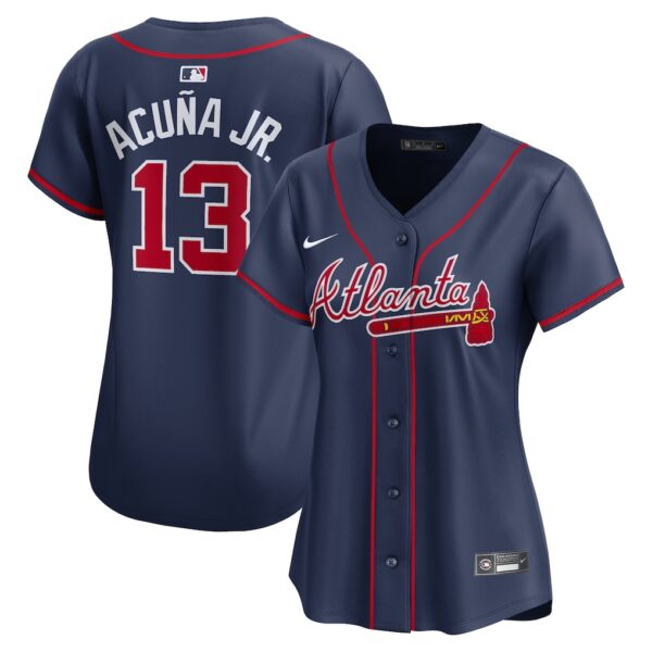 Ronald Acuña Jr. Atlanta Braves Nike Women's Alternate  Player Jersey - Navy