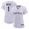 Colorado Rockies Nike Women's #1 Bride Home  Jersey - White
