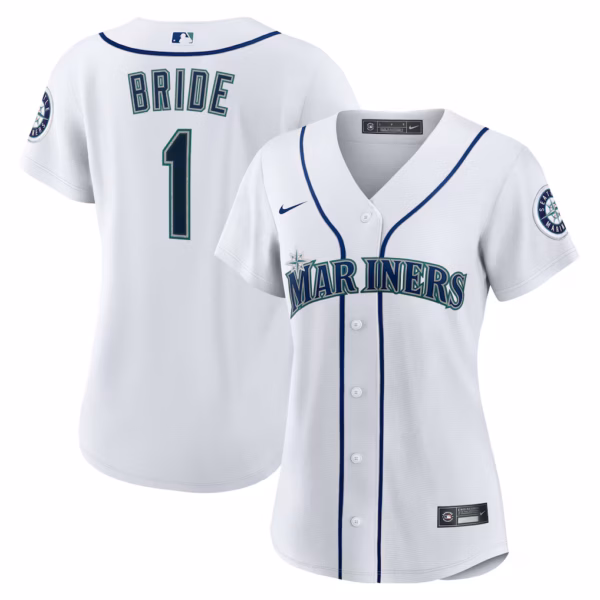Seattle Mariners Nike Women's #1 Bride Home  Jersey - White