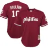 Darren Daulton Philadelphia Phillies Mitchell & Ness Youth Cooperstown Collection&nbsp;Mesh Batting Practice Jersey - Burgundy