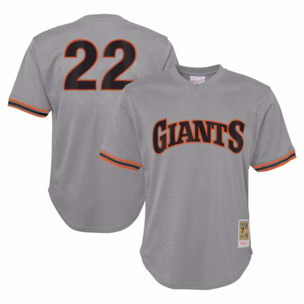 Will Clark San Francisco Giants Mitchell & Ness Youth Cooperstown Collection&nbsp;Mesh Batting Practice Jersey - Gray