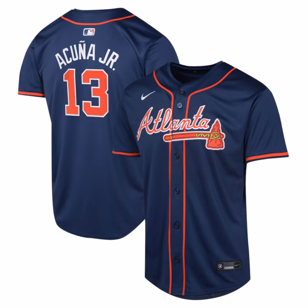 Ronald Acuña Jr. Atlanta Braves Nike Youth Alternate Limited Player Jersey&nbsp;‚Äì Navy