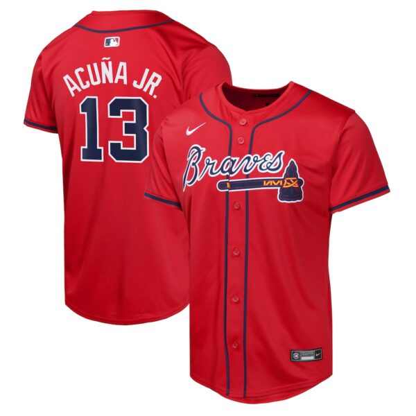 Ronald Acuña Jr. Atlanta Braves Nike Youth Alternate Limited Player Jersey - Red